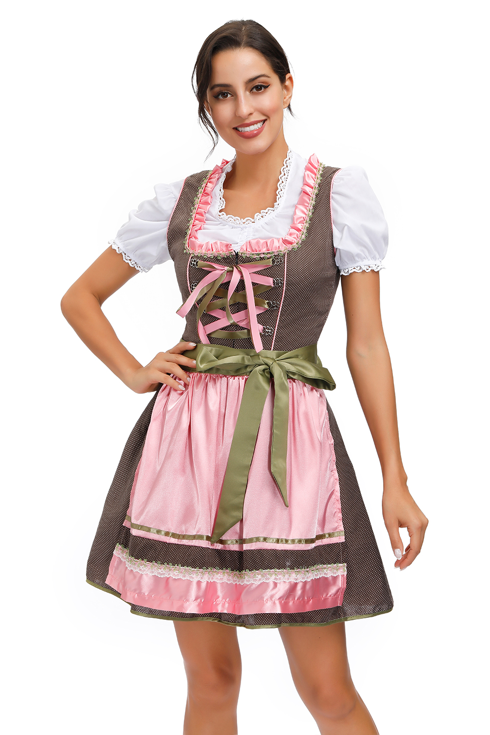 Плюс Размер Женские Немецкие Dirndl Платье Октоберфест Костюмы